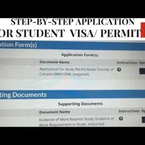 step by step permit to acquire canada student visa